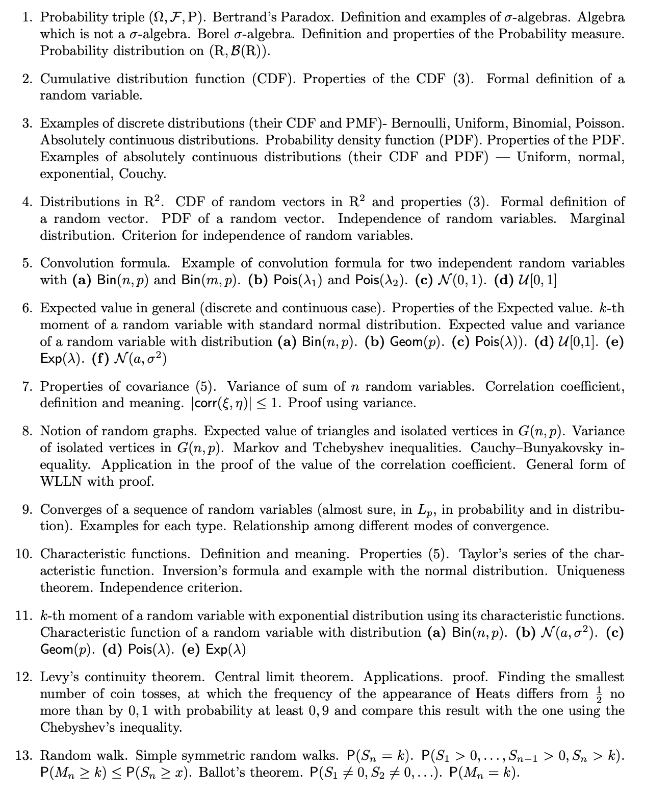 Probability Theory (Spring 2022) -MSc Medical Biotechnology